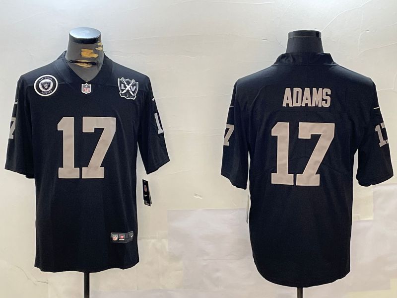 Men Oakland Raiders #17 Adams Black Second generation 2024 Nike Limited NFL Jersey style 4